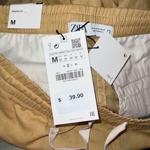 ✨ ZARA Mens Linen Blend Shorts✨ - Picture 5 of 5